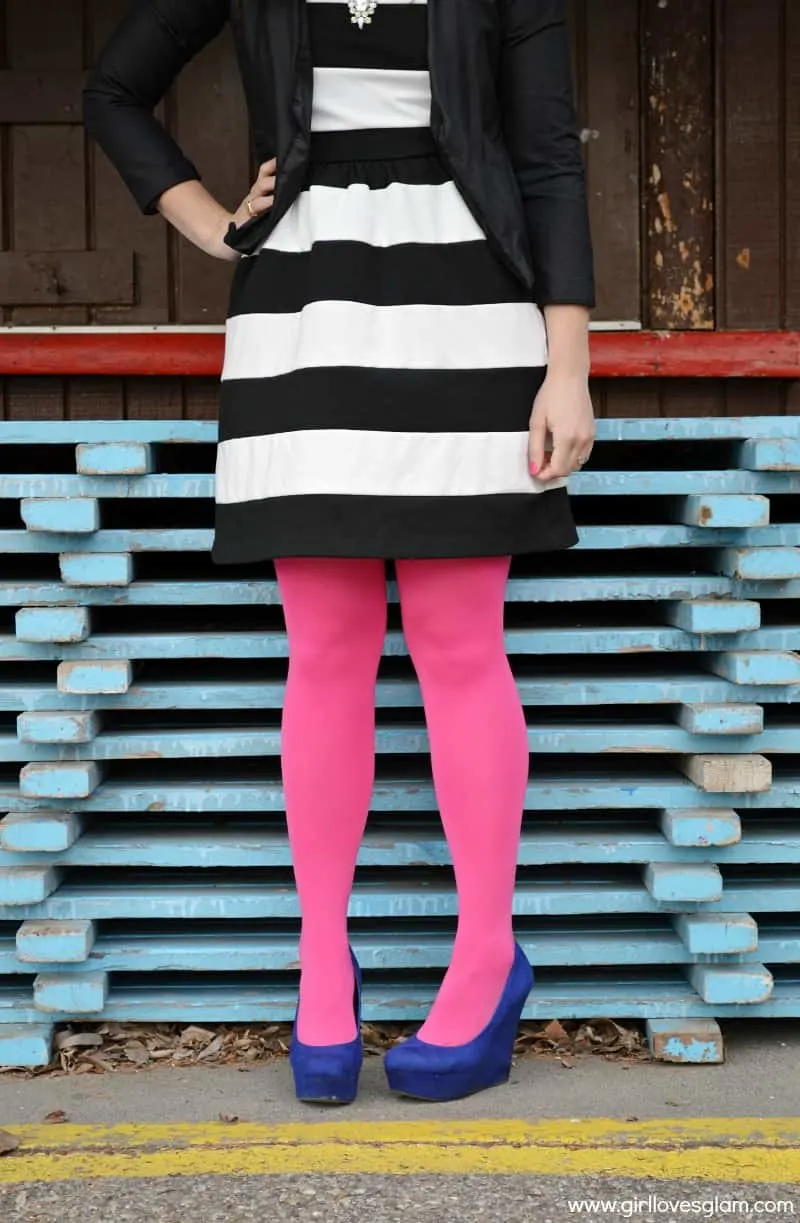 WIW: Black and White Striped Dress - Girl Loves Glam