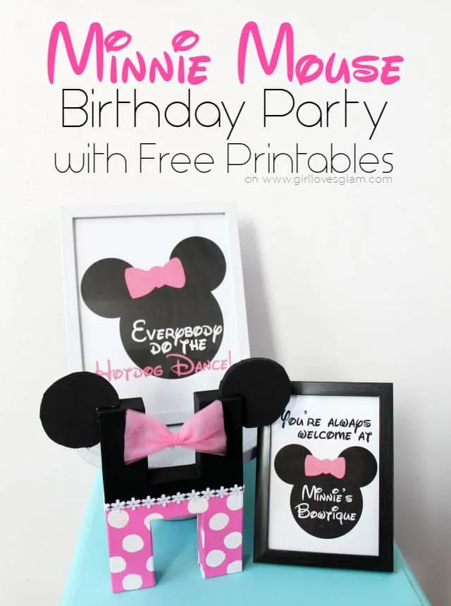 Minnie Mouse 1st Birthday Party Stickers — Party Beautifully