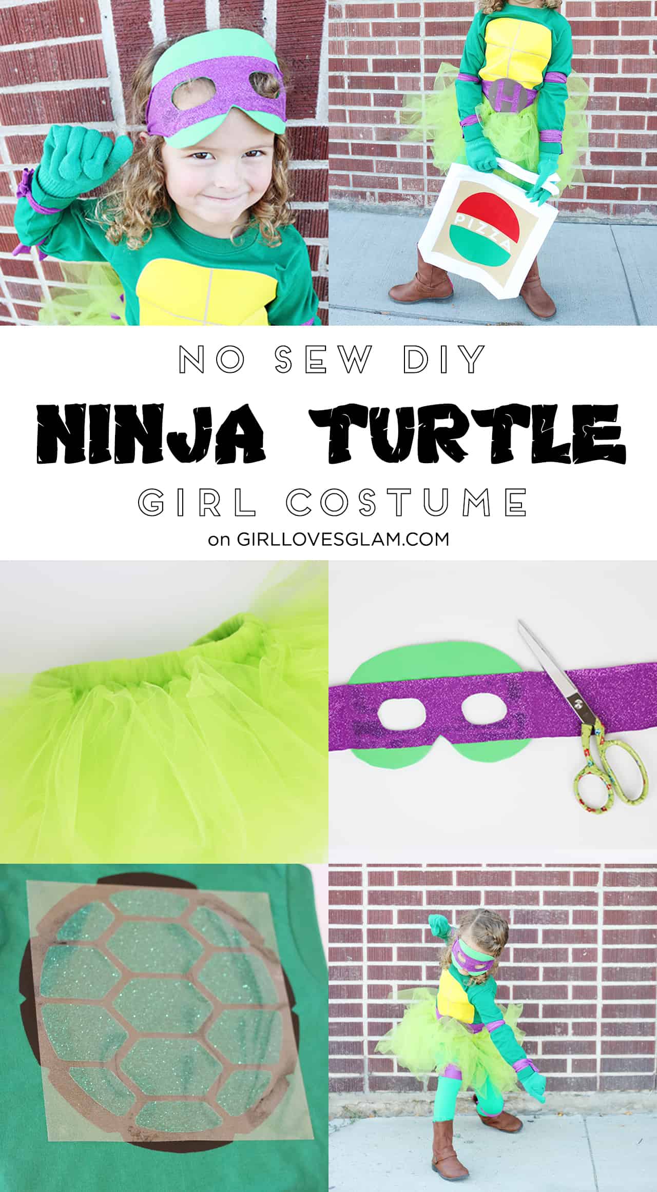 DIY Girl's Ninja Turtle Costume