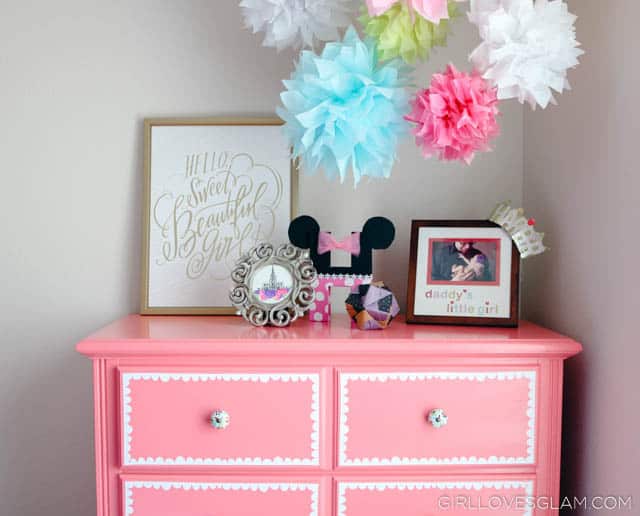 Pink Scalloped Dresser Makeover Girl Loves Glam