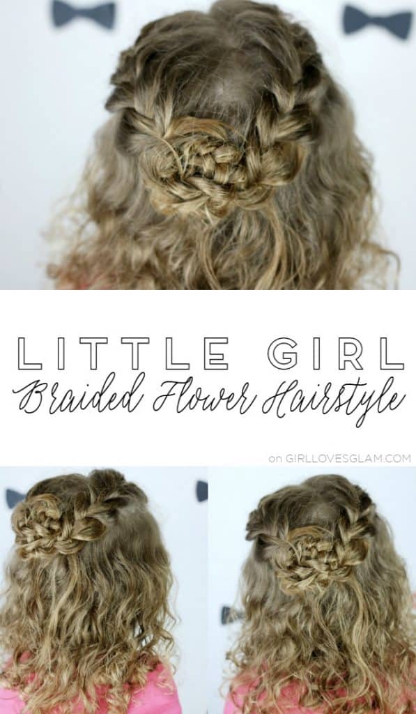 Braided Flower Curly Hairstyle - Girl Loves Glam